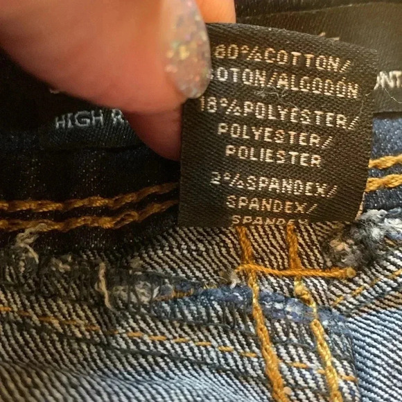 Streetwear Society High Rise Dark Wash Jean Shorts 26”Waist Size 5 - Picture 5 of 6